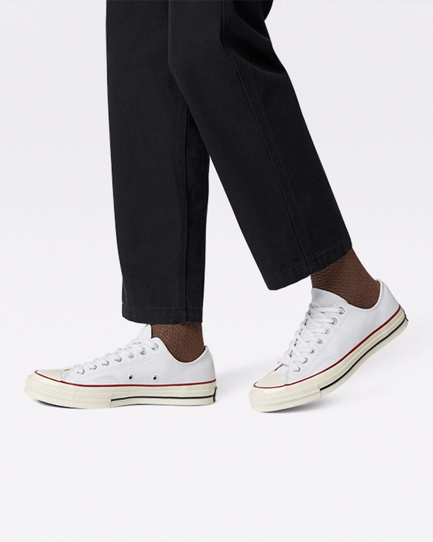 Pánské Boty Nízké Converse Chuck 70 Vintage Platene Bílé Tmavě Červené | CZ 31LBN10